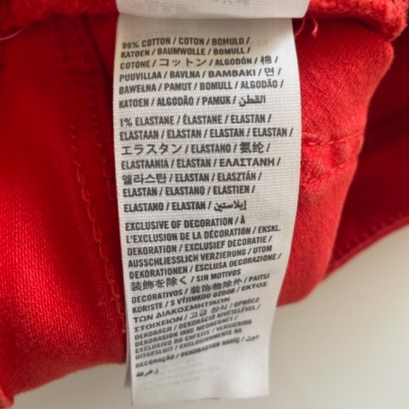 Abercrombie & Fitch | Y2K Vintage Neon Red/Orange Low-Rise Skinny Jeans, Size 0R - Picture 12 of 13